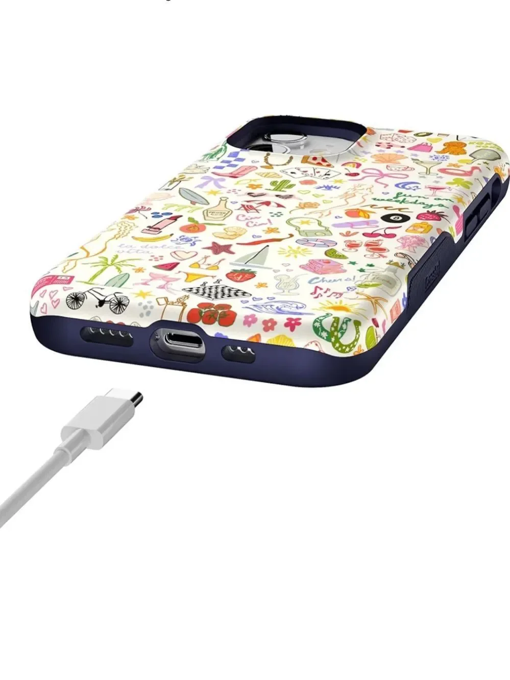 Casely iPhone 12 / 12 Pro case in the popular “Fun on Weekdays” print